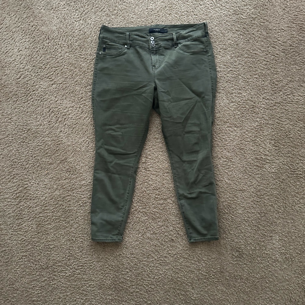 Green jeggings
